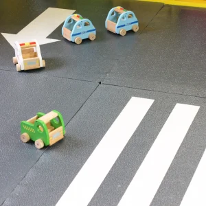 Large Interlocking Foam Play Mats - Zebra Crossing Design - 104 x 104cm