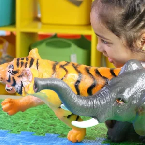 4pc Jumbo Safari Animal Toys for Big Imaginations