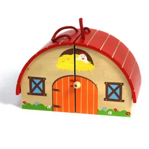 Wooden Farm Playset - Eco-Friendly, Portable, & Ready-to-Play
