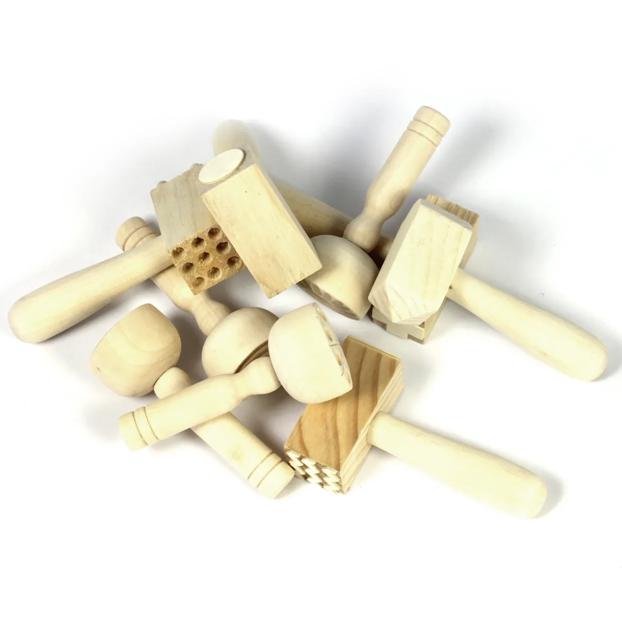 wooden_pattern_hammers__s_0.webp Wooden Pattern Hammers & Stampers Set Of 9